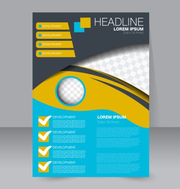 Soyut el ilanı tasarım arka planı. Broşür şablonu. 