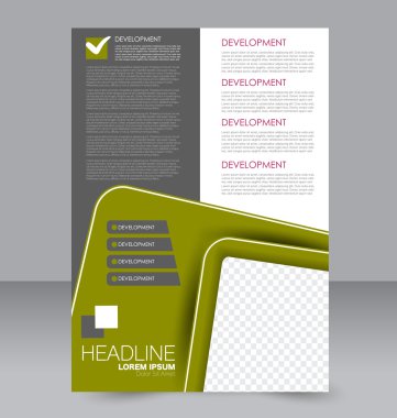 Soyut el ilanı tasarım arka planı. Broşür şablonu. 