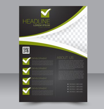 Soyut el ilanı tasarım arka planı. Broşür şablonu. 