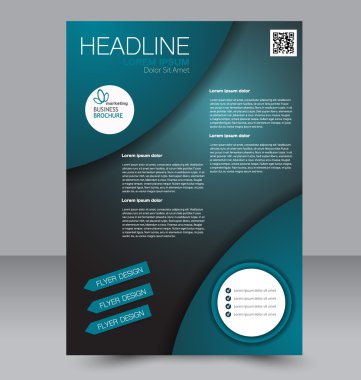 Soyut el ilanı tasarım arka planı. Broşür şablonu. 