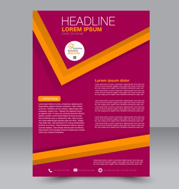 Soyut el ilanı tasarım arka planı. Broşür şablonu. 