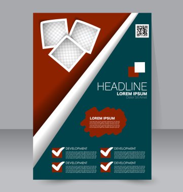 Soyut el ilanı tasarım arka planı. Broşür şablonu. 