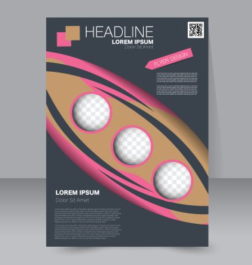 Soyut el ilanı tasarım arka planı. Broşür şablonu. 