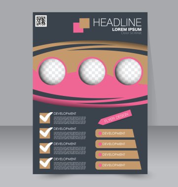 Soyut el ilanı tasarım arka planı. Broşür şablonu. 