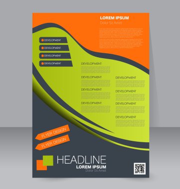 Soyut el ilanı tasarım arka planı. Broşür şablonu. 