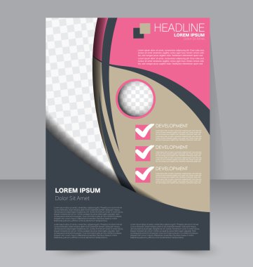 Soyut el ilanı tasarım arka planı. Broşür şablonu. 