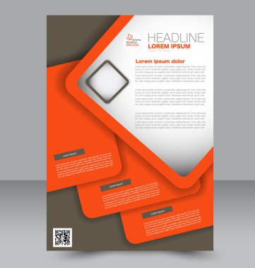 Soyut el ilanı tasarım arka planı. Broşür şablonu. 