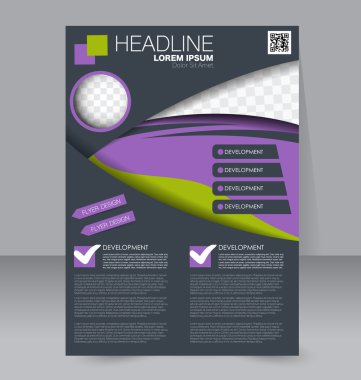 Soyut el ilanı tasarım arka planı. Broşür şablonu. 