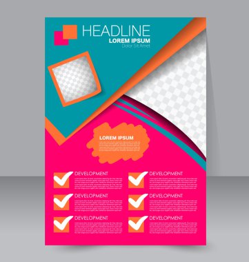 Soyut el ilanı tasarım arka planı. Broşür şablonu. 