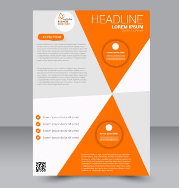 Soyut el ilanı tasarım arka planı. Broşür şablonu. 