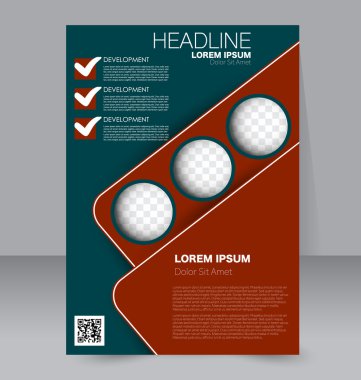 Soyut el ilanı tasarım arka planı. Broşür şablonu. 