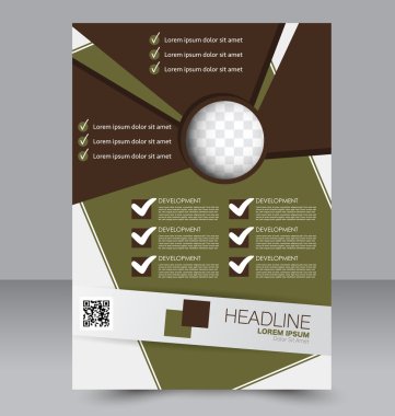 Soyut el ilanı tasarım arka planı. Broşür şablonu. 