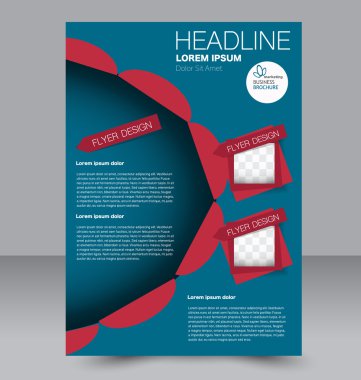 Soyut el ilanı tasarım arka planı. Broşür şablonu. 