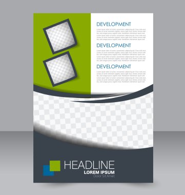 Soyut el ilanı tasarım arka planı. Broşür şablonu. 