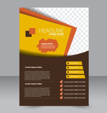 Abstract flyer design background. Brochure template.  clipart