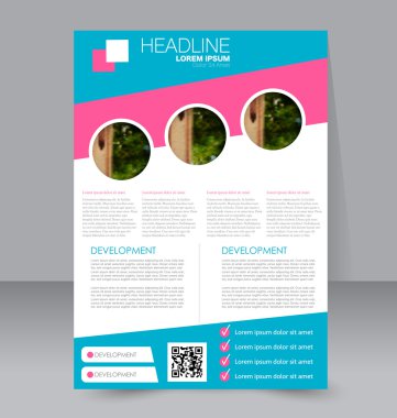 Soyut el ilanı tasarım arka planı. Broşür şablonu. 