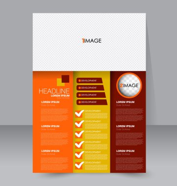 Soyut el ilanı tasarım arka planı. Broşür şablonu. 