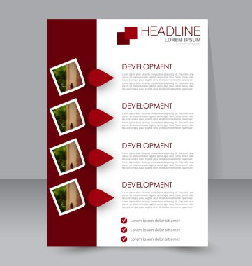 Soyut el ilanı tasarım arka planı. Broşür şablonu. 