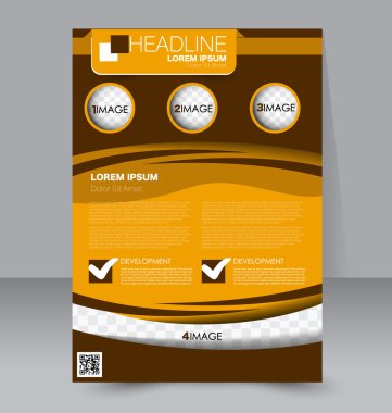 Soyut el ilanı tasarım arka planı. Broşür şablonu. 