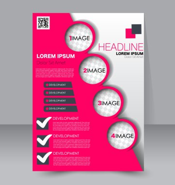 Soyut el ilanı tasarım arka planı. Broşür şablonu. 