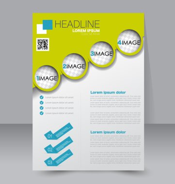 Soyut el ilanı tasarım arka planı. Broşür şablonu. 