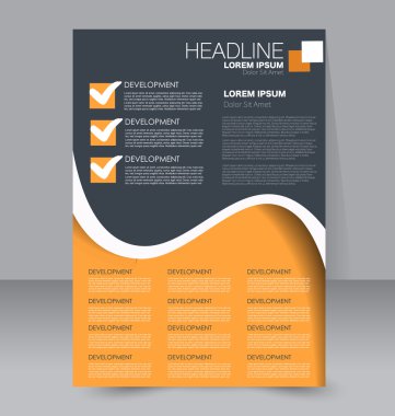 Soyut el ilanı tasarım arka planı. Broşür şablonu. 