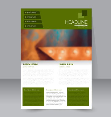 Soyut el ilanı tasarım arka planı. Broşür şablonu. 