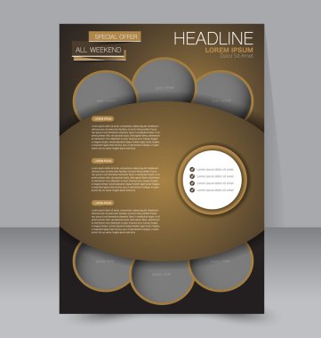 Soyut el ilanı tasarım arka planı. Broşür şablonu. 