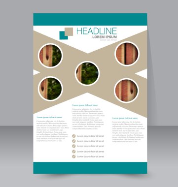 Soyut el ilanı tasarım arka planı. Broşür şablonu. 