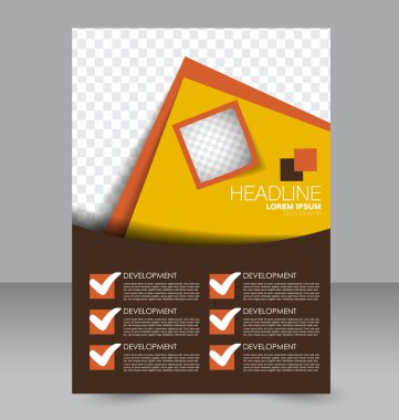 Soyut el ilanı tasarım arka planı. Broşür şablonu. 