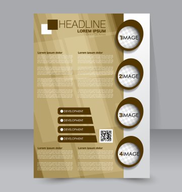 Soyut el ilanı tasarım arka planı. Broşür şablonu. 