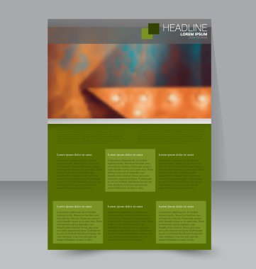 Soyut el ilanı tasarım arka planı. Broşür şablonu. 