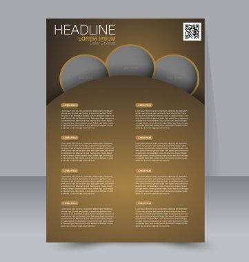 Soyut el ilanı tasarım arka planı. Broşür şablonu. 