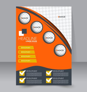 Soyut el ilanı tasarım arka planı. Broşür şablonu. 