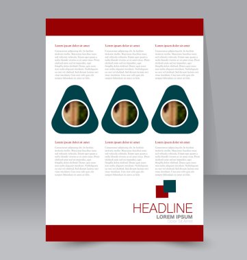 Soyut el ilanı tasarım arka planı. Broşür şablonu. 