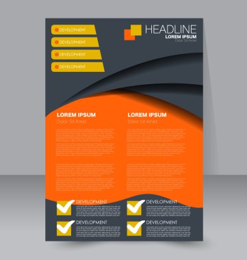 Soyut el ilanı tasarım arka planı. Broşür şablonu. 