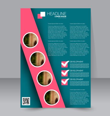 Soyut el ilanı tasarım arka planı. Broşür şablonu. 