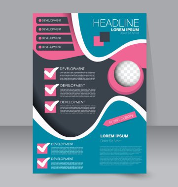 Soyut el ilanı tasarım arka planı. Broşür şablonu. 