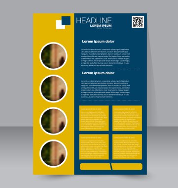 Soyut el ilanı tasarım arka planı. Broşür şablonu. 