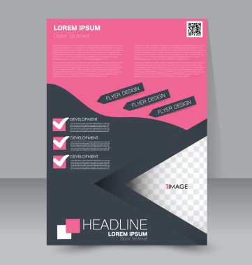 Soyut el ilanı tasarım arka planı. Broşür şablonu. 