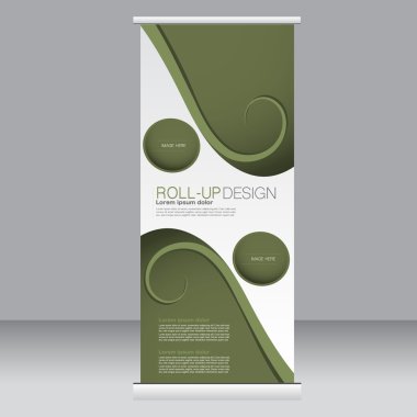 Afiş olarak topla hazır şablon. Arka plan tasarım, iş, eğitim, reklam için. Yeşil renk. Vektör çizim.