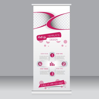 Afiş olarak topla hazır şablon. Arka plan tasarım, iş, eğitim, reklam için. Pembe renk. Vektör çizim.