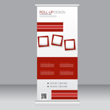 Afiş olarak topla hazır şablon. Arka plan tasarım, iş, eğitim, reklam için. Kırmızı renk. Vektör çizim.
