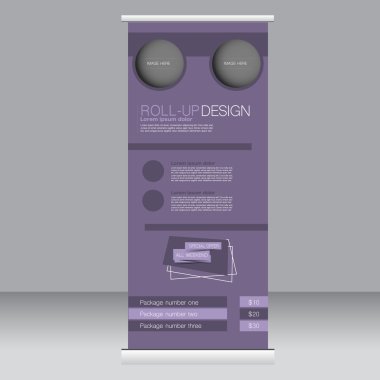 Afiş olarak topla hazır şablon. Arka plan tasarım, iş, eğitim, reklam için. Mor renk. Vektör çizim.