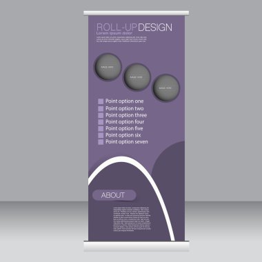 Afiş olarak topla hazır şablon. Arka plan tasarım, iş, eğitim, reklam için. Mor renk. Vektör çizim.