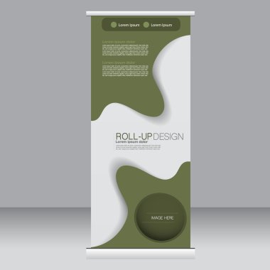 Afiş olarak topla hazır şablon. Arka plan tasarım, iş, eğitim, reklam için. Yeşil renk. Vektör çizim.