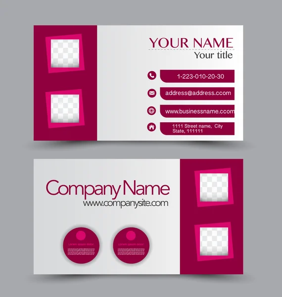 Business card set template — Stock Vector