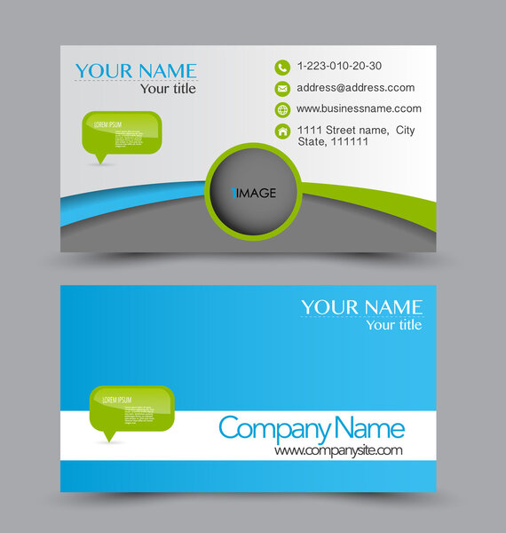 Business card set template