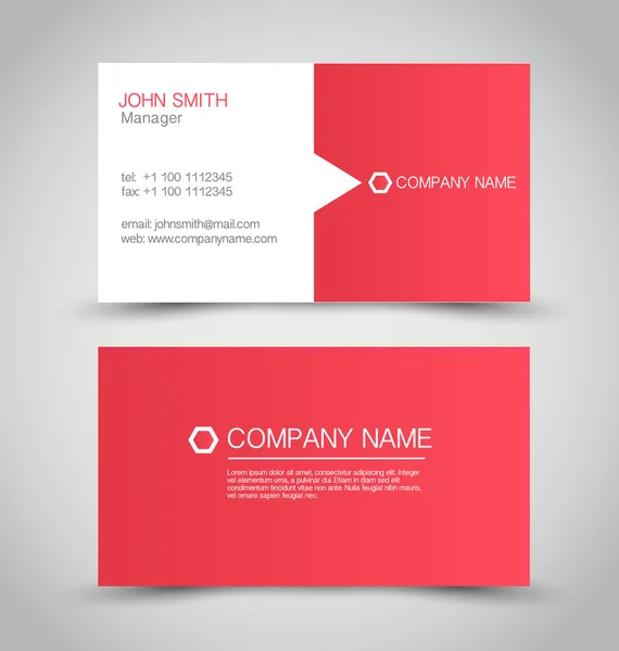 Templat Business Card Set . - Stok Vektor