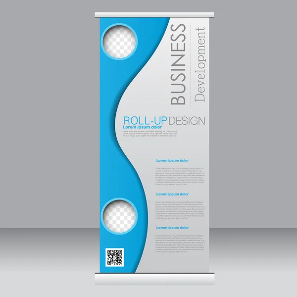 Roll up banner Připravte šablonu. Abstraktní pozadí pro design, podnikání, vzdělávání, inzerce. — Stockový vektor